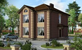 Проект двухэтажного дома с панорамными окнами